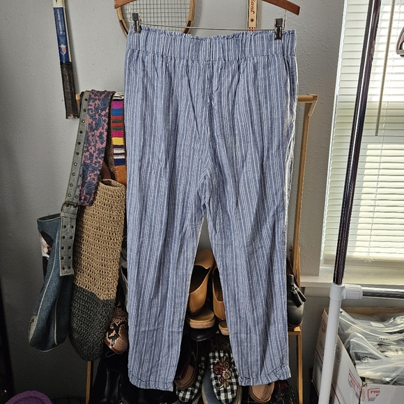 STRIPED LINEN PANTS large - Picture 4 of 6